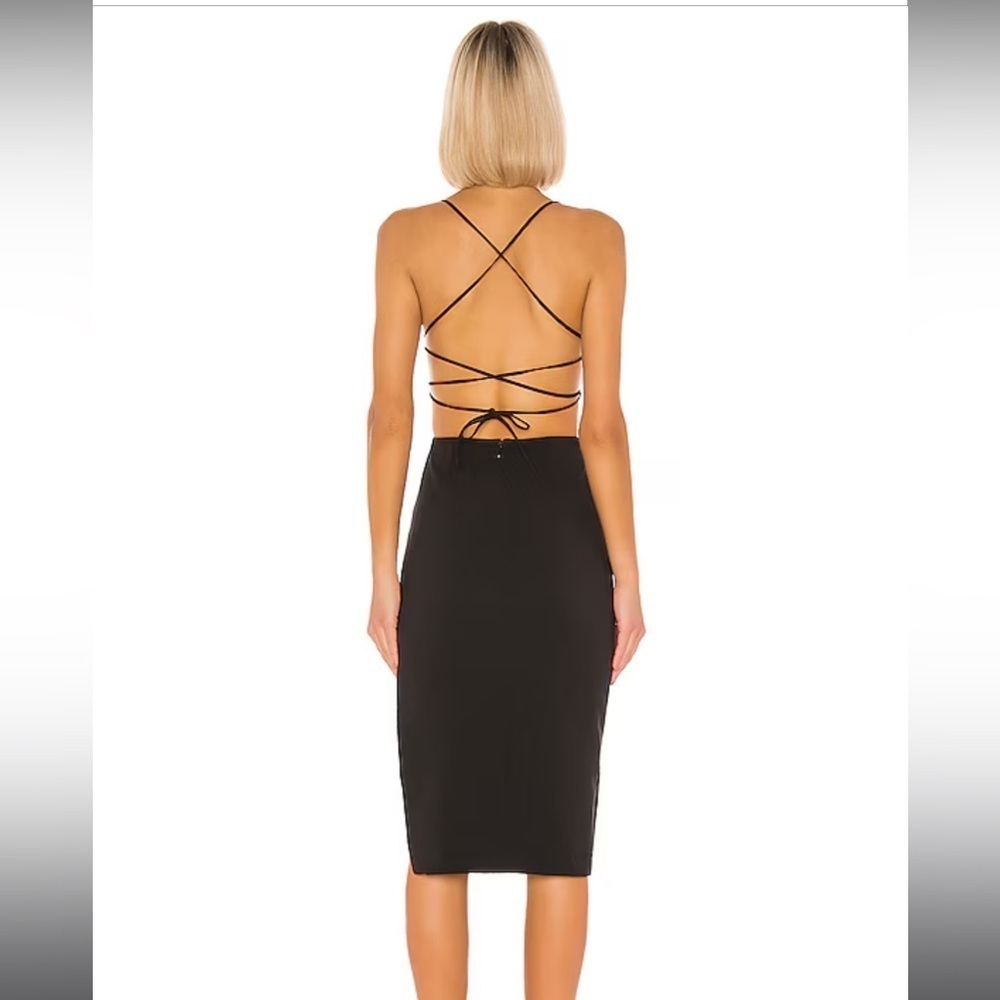 NBD from REVOLVE Becky Lace Back Midi Dress in Black - Picture 5 of 9